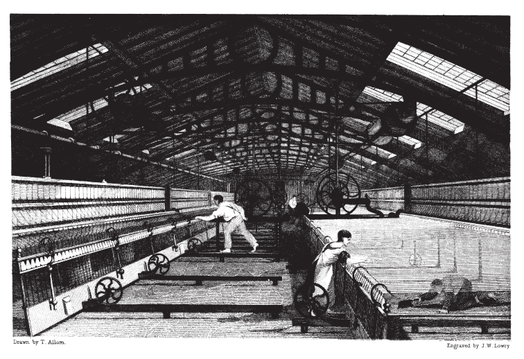 Children working in a cotton mill, 1835.